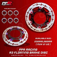 “6 Bulan Warranty” PPR RACING R3 FLOATING DISC BRAKE 260mm NVX155 V1 V2 PPR Disc plate brake Purple 
