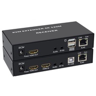 4K KVM Extender HDMI RJ45 Extender over Cat5e/6 Cable 120M HDMI KVM USB Ethernet Extender Support US