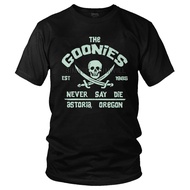 Cool T Shirt Men The Goonies Never Say Die Short Sleeved Pure Cotton T-shirt Print Movie Film T-shir