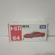 Tomica No. 64 488 GTB diecast miniature sports car toy