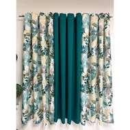 Teal Green Curtain with Ring - (5FT -8FT)