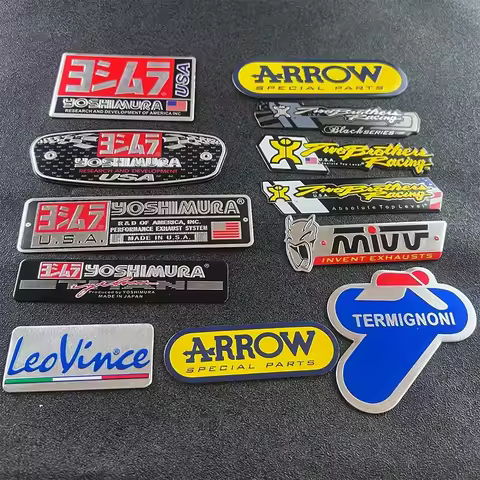 Motorcycle Accessories Aluminum Alloy Exhaust Pipe Sticker Decals Heat Resistant Waterproof For YOSH