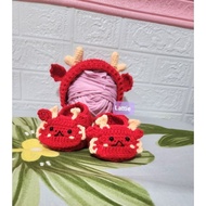 HANDMADE DRAGON NEWBORN CHILDREN'S HAT BABY/DRAGON HAT/DRAGON SHOES/ DRAGON HAT/ DRAGON SHOES/ CHILD