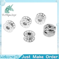 Domestic sewing machine bobbin case + 4 bobbins  fit, ,singer + more