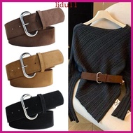 LID Suedes Waist Cincher Belt Luxury Texture Wide Strap PU Leather Waist Cincher Belt For Everyday E