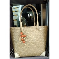Yaya-Shaped Woven Water Hyacinth Bag Size 9*9 Inches And 10*10 Inches.