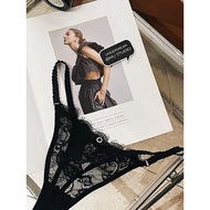 French Rhinestone Lace Transparent Bikini T-Pants