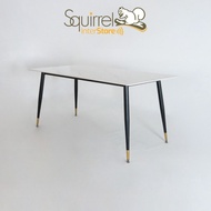 Squirrel Sintered Stone Marble Dining Table 160cm/180cm x 90cm- TOP L180/L160+BASE T61/ meja makan b