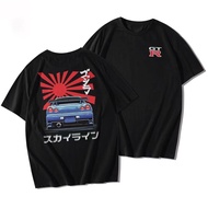 เสื้อยืดแขนสั้นคอกลม Cotton 100% สกรีนลาย NISSAN GTR R34 SKYLINE ส่งของจากไทย S-5XL