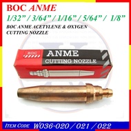 (2pcs, 10pcs) BOC ANME ACETYLENE & OXYGEN CUTTING NOZZLE / SIZE: 1/32" (W036-021) / 3/64" (W036-022)