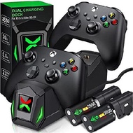 コントローラー充電ステーション 2x2550mAh 充電式バッテリーパック Xbox One/Series X|Sコントローラー用 デュアル充電ドック Xbox Oneコントローラーバッテリ