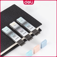 Deli 8PCS HB/2B Press Pencil Core Mechanical Pencil Refills 58804
