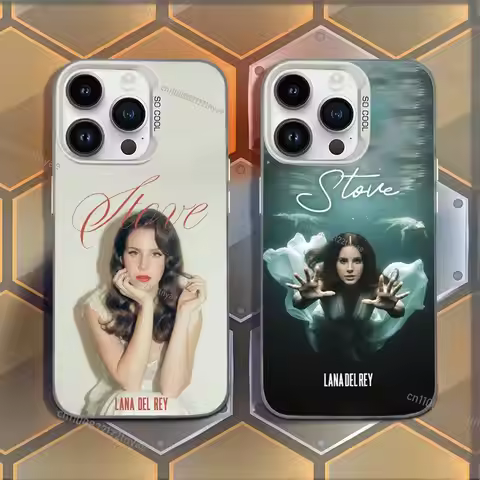 INS Stove L-Lana Del R-Rey Phone Case For iPhone 17,16,15,14,13,12,11,Mini,Pro,E,MAX White Candy Mat