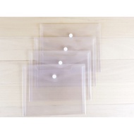 [Stationery/Folder] {A5} PP Snap Button Transparent Folder A Set Of 10 File Bags Office Students A5 