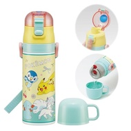 SKATER Children's Stainless Steel Water Bottle 2-way Direct Drinking 470ml Cup Drinking 430ml Pokemo