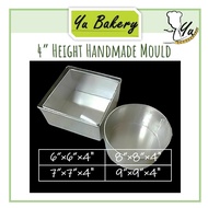 6"/7"/8"/9" inch/inci Square/Round Cake Mould Baking Pan 4" Height Loyang Kek Empat Segi Acuan Petak