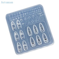 AUTU Multiple Pattern Silicone Mould for 3D Nail Art Designs and Craft Embellishments
