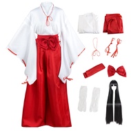 Kikyo Cosplay Costume Moroha Outfit Inuyasha Cosplay Kimono with Clogs for Women