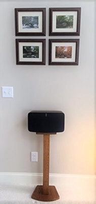 Beautiful Wood Speaker Stand Handcrafted for SONOS Play 5 (2nd Generation) Made in U.S.A. Single...