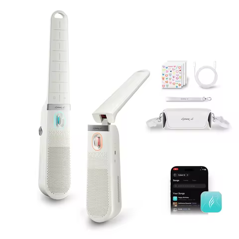 Enya CYBER-G Pocket Guitar, 0.8KG Foldable & Portable Smart Instument,Built-in Speaker & 15 Tones,Sm