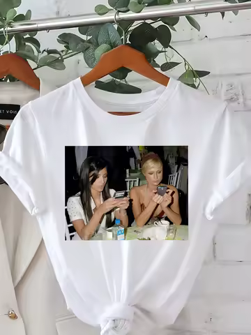 Summer Boys Girls Paris Hilton Kim Kardashian T Shirt Kids Baby Youth Men Women Tee Humor Novelty Br