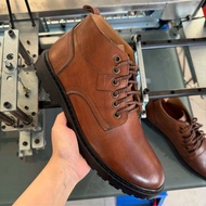 ( Đế khâu) Giày nam da bò thật Combat boot cổ lửng TEFOSS HN611 Nâu Sáp cá tính bụi bặm size 38-44