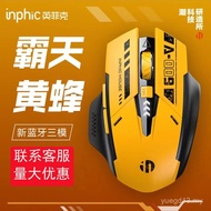 INPHIC A9 Bluetooth Wayarles Tiga Mod Tetikus Senyap Boleh Dicas Semula Penggunaan Komputer Riba Pej