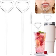 Flute straw Anti-Wrinkle Lip Glass straw Special-Shaped Glass straw Creative Glass straw Heart-Shape