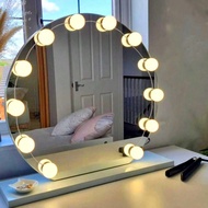 4/6/8/10/12/14 Pcs LED 3 Color LED Makeup Mirror Light Bulb, USB Wash Basin Makeup Mirror Lamp Bathr