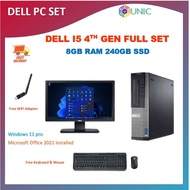 Dell intel core i3/i5 Desktop PC only or Full set for office personal use and gaming  [ Refurbished ]