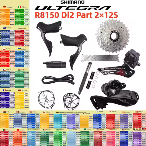Shimano Ultegra R8150 Di2 Groupset 2x12S R8150 Shifter R8150 FD RD R8100 Cassette M8100 Chain No Cra