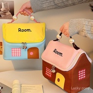 Dopamine Small House Makeup Bag Women Portable Wash Bag Waterproof Large Capacity Cosmetic Storage B