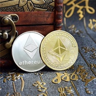 ETH Ethereum Commemorative Coin Physical Gold Coin Blockchain Digital Currency Commemorative Coin Cr