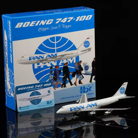 HX 1/400 Scale Pan American Airways B747-100 N747PA Die-cast Alloy Aircraft Model Collectible Decora