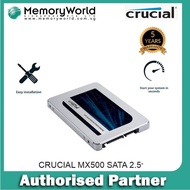 CRUCIAL MX500 SATA 2.5” 250GB/500GB/1TB/2TB. 5 Years Local Warranty. CRUCIAL Official Partner