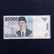 Uang Kuno 50.000 Rupiah WR Soepratman Tahun 1999