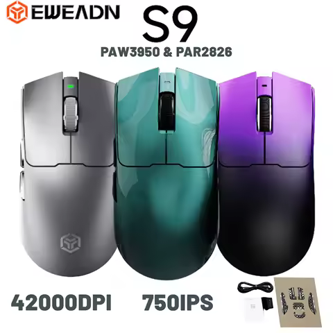 EWEADN S9 Pro/Ultra Wireless gaming Esports Office Mouse PAW3950 42000DPi 750IPS 64G For logitech/Ra