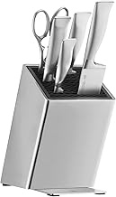 WMF Grand Gourmet Knife Block with Knife Set, 6 Pieces, Made in Germany, 4 Forged, Scissors, Stainle