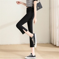 jeans women seluar bootcut woman seluar jeans perempuan Pants for Women - Black Stretch Microfiber F