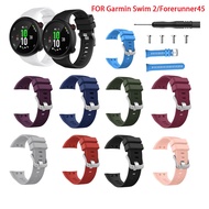 For Garmin Watch Strap With screwdriver For Garmin Swim 2/Forerunner45 Sport Silicone Belt Bracelet Watch Band Smart Watch Band Bracelet Replacement Accessory