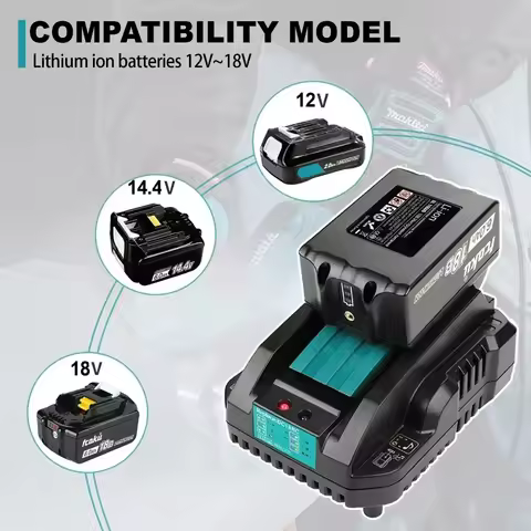 DC18RC Li-ion Battery 3A Charger for Makita 18V 14.4V BL1860B,BL1850B,BL1840,BL1830,BL1820,BL1415,BL