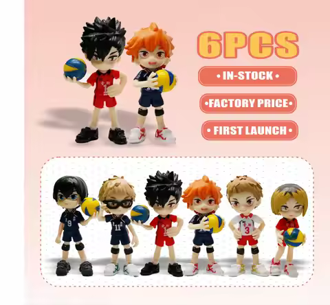 Haikyuu!! Exclusive 6-8 Piece Collection | Hinata Shōyō & Kageyama Tobio Chibi Anime Figures | Anime