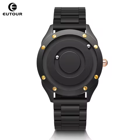 EUTOUR 2025 Unisex Couple's Watch Original Design Magnetic Glassless Ball Quartz Stainless Steel Str