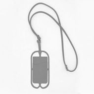全城熱賣 - (灰色) 頸掛繩手機掛繩 行動電話矽膠吊繩可拆式頸繩 萬能手機保護套矽膠插卡套#G889002056