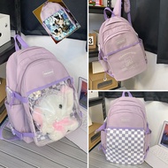 Ita Backpack, Harajuku Transparent Students Backpack,Large Capacity DIY Display School Bag Travel La