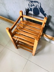 2 ชั้นบาร์เหล้า  ชั้นหนังสือ สีสัก  ชั้นไม้สักอเนกประสงค์ ขนาดประมาณ 40*40 สูง 70 cm. T.Tshop เวียงส