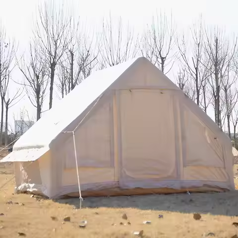 Air Glamping Tents with Pump Inflatable Camping Tent Waterproof Oxford for 4 Seasons