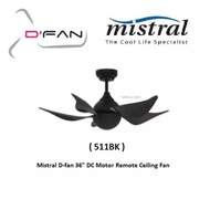 Mistral D-fan 36 DC Motor Remote Ceiling Fan