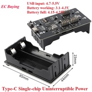 Type-C Single-chip Uninterruptible UPS Power Module 18650 Lithium Battery Charging and Discharging 1