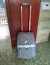 可拉桿寵物袋 貓狗旅行袋 灰色
